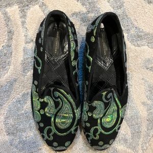 Marc Jacobs smoking flats with jacquard print. Size 37